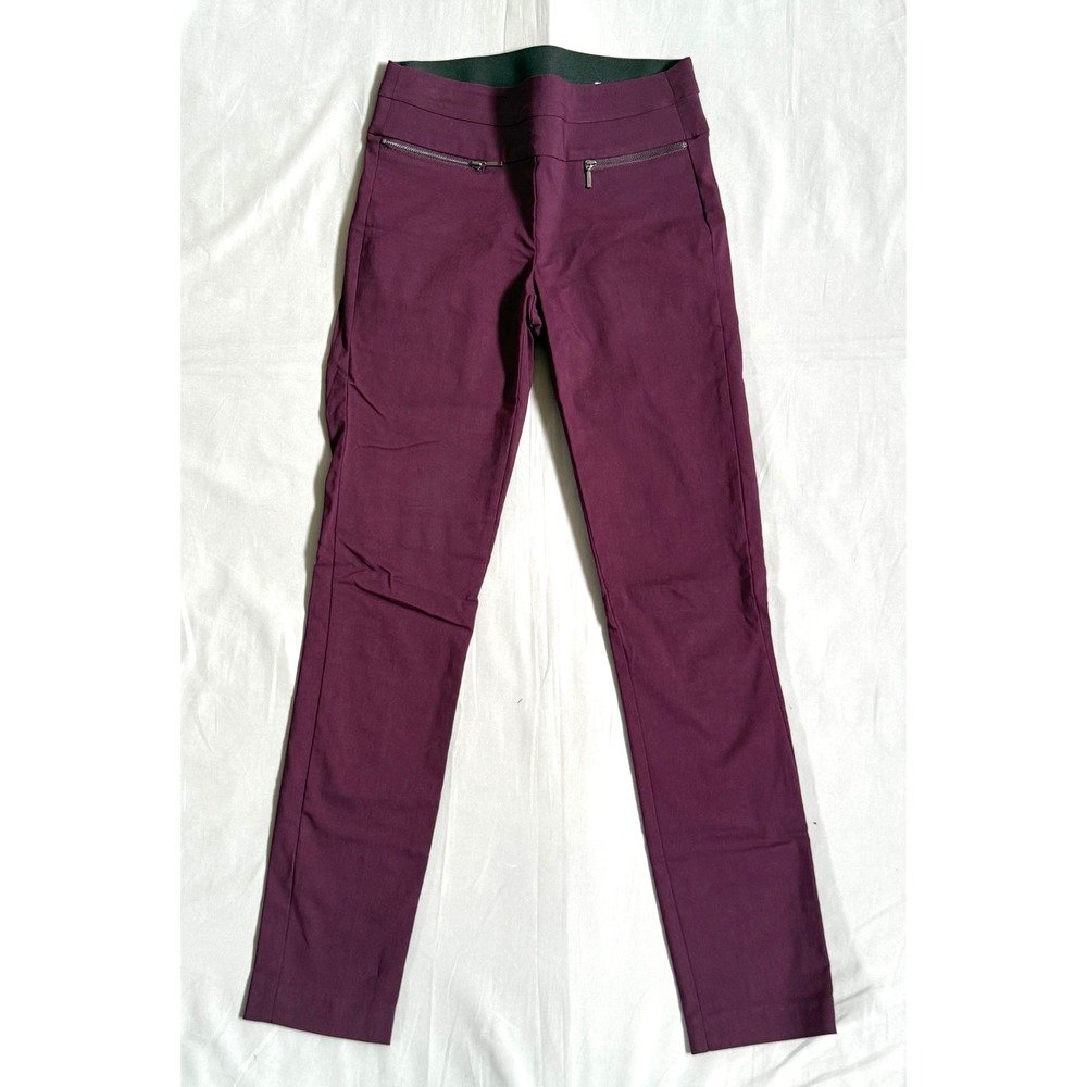 Candie's Audrey Pull On Pants Womens XS Plum Purple‎ Slim Fit
